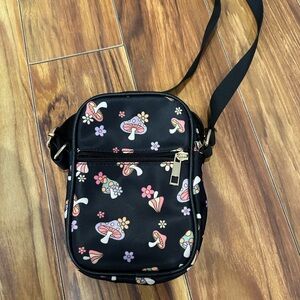 Black Floral Crossbody Bag